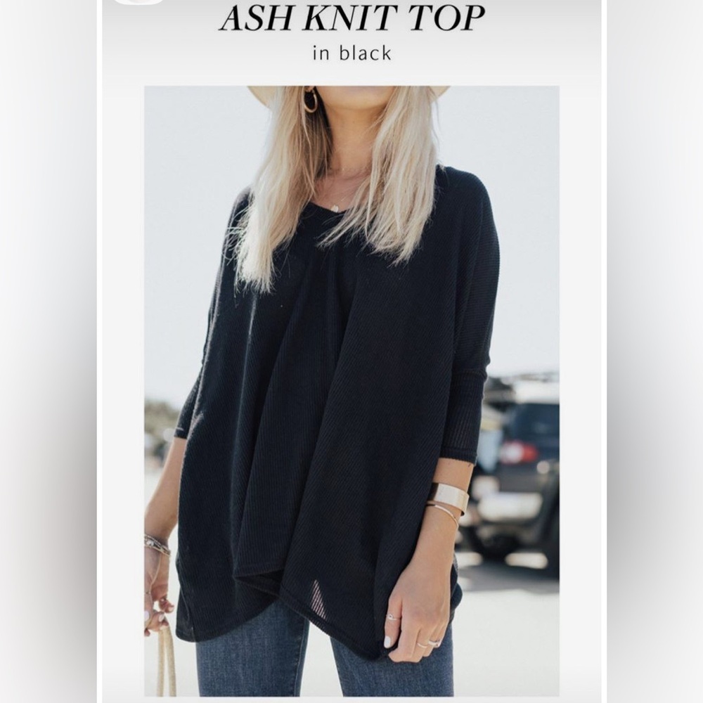 Carly Jean Los Angeles Black Sweater